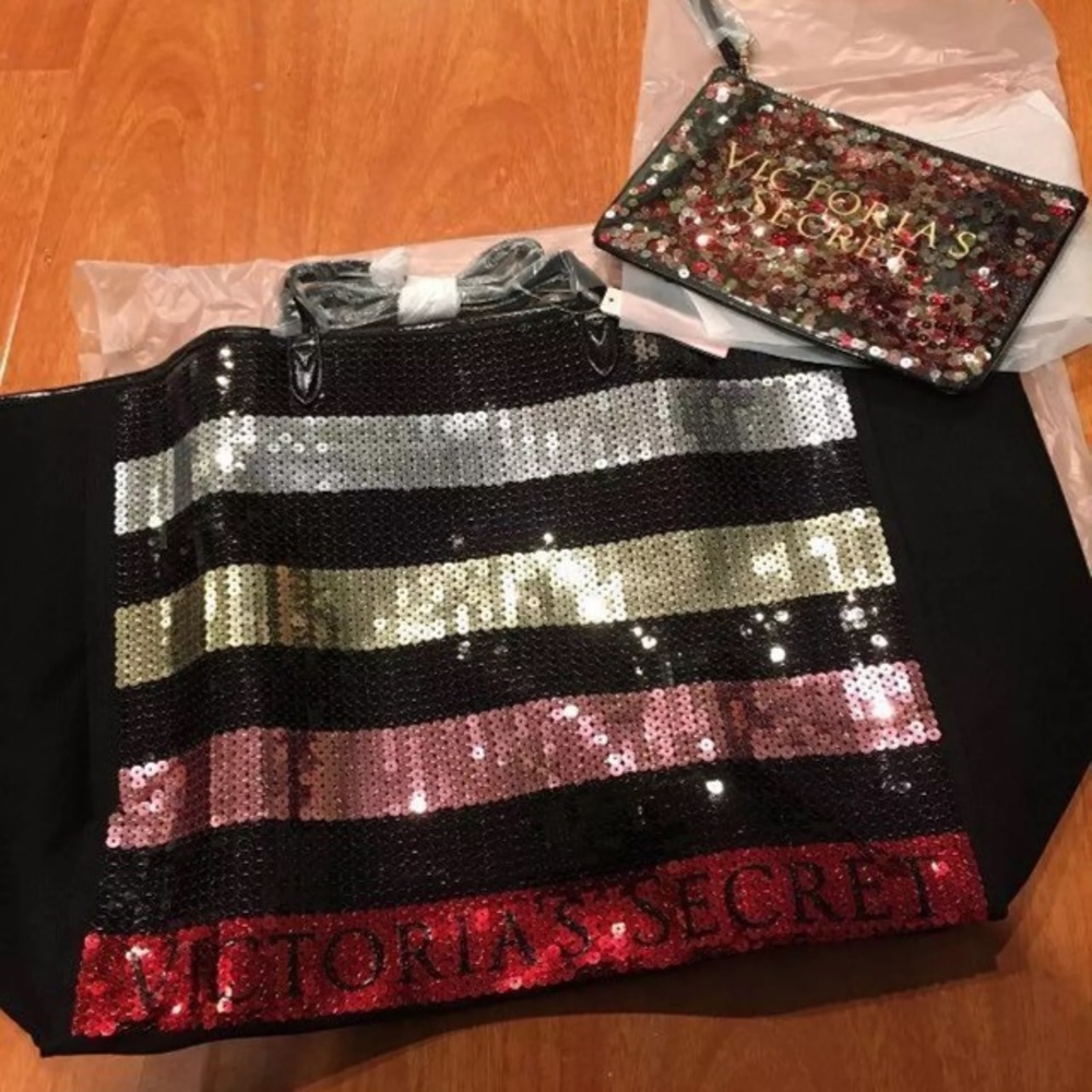 NWT VS PINK Tote & Makeup Bag